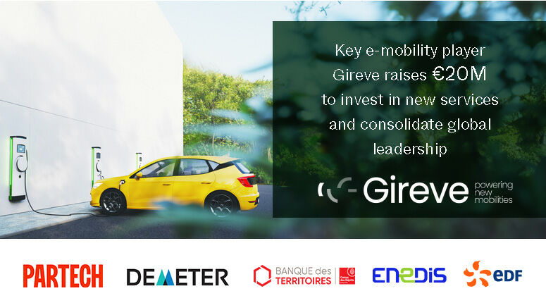 Gireve, a Key Player in EV Charging, Raises Funds to Invest in New Services and Consolidate Global Leadership